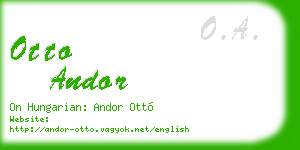 otto andor business card